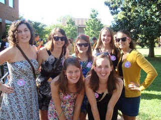 Picture owned by Kate Mitchell Delta Gamma sisters tailgating